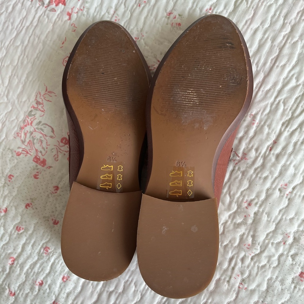 Madewell Women's Leather Loafers in Cognac Brown - Picture 5 of 10